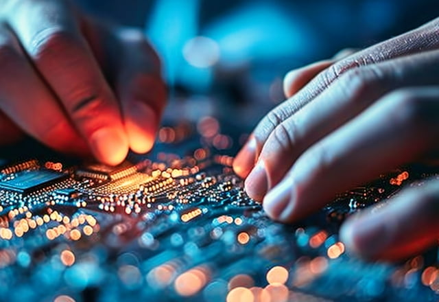 機器を触る様子